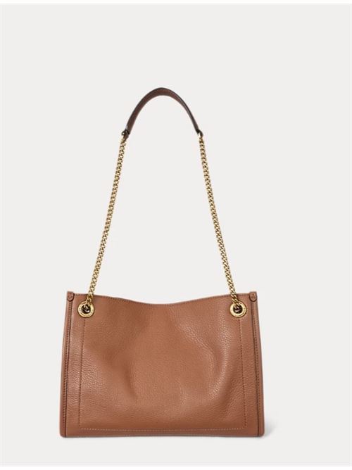 Bradley Medium Tote in Hammered Leather LAUREN RALPH LAUREN | BRDLY MD SHP.CARAMEL